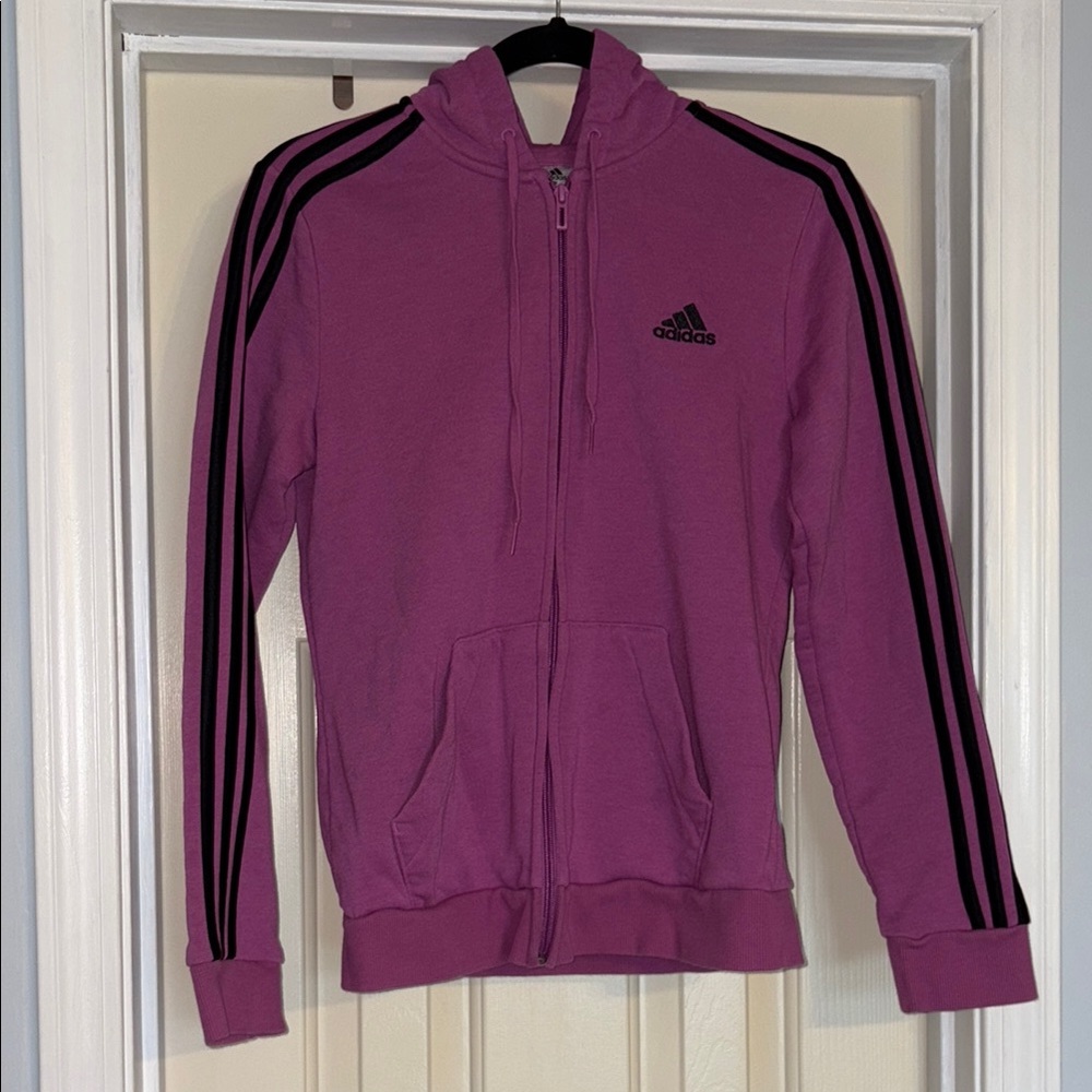 Adidas purple Jacket with Black Accents
